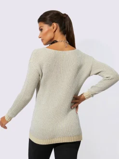 Pull à manches longues mélange doux en coton