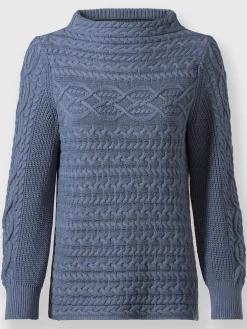 Pull à manches longues superbe motif torsadé