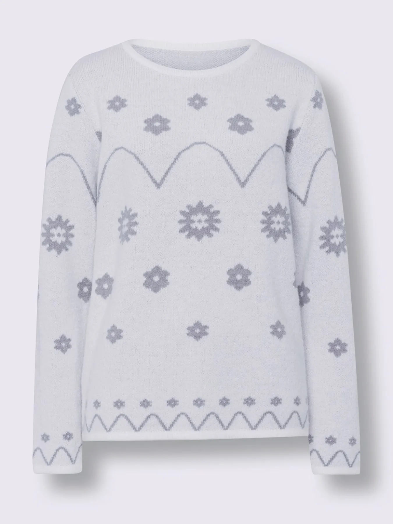 Pull à manches longues superbe motif jacquard