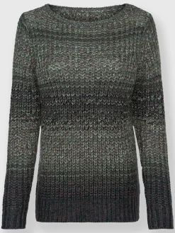 Pull à manches longues tricot côtelé épais