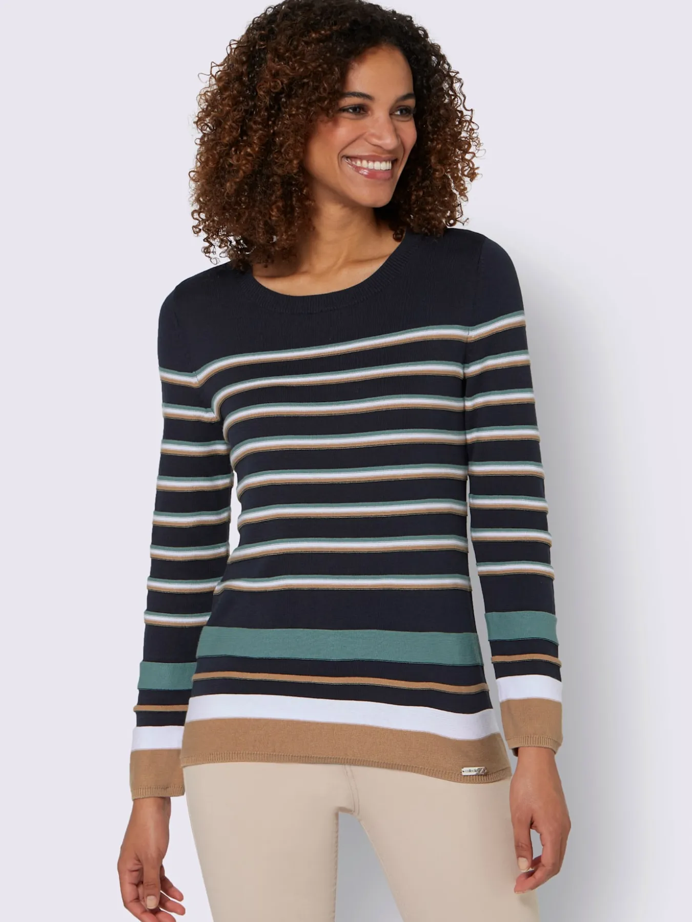 Pull à rayures 50% coton