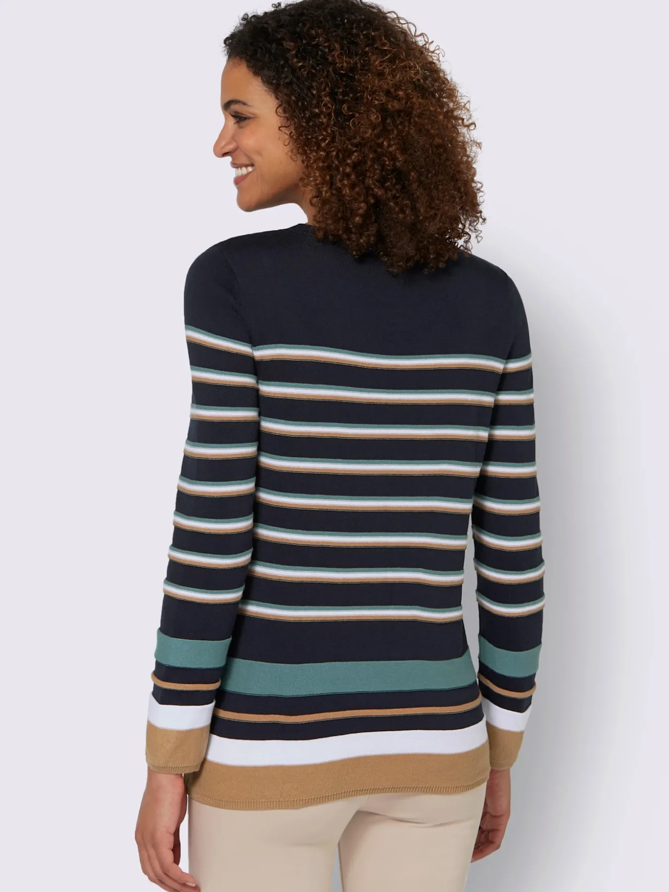Pull à rayures 50% coton