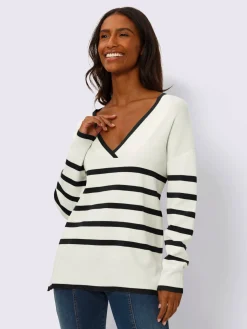 Pull à rayures 70% viscose