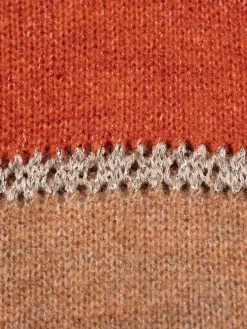 Pull à rayures détails couleur or
