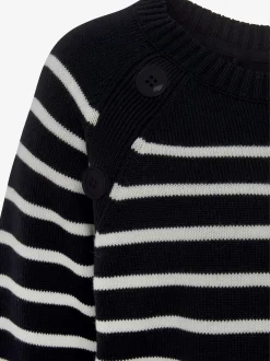 Pull à rayures encolure ronde