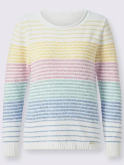 Pull à rayures jolie structure tricot