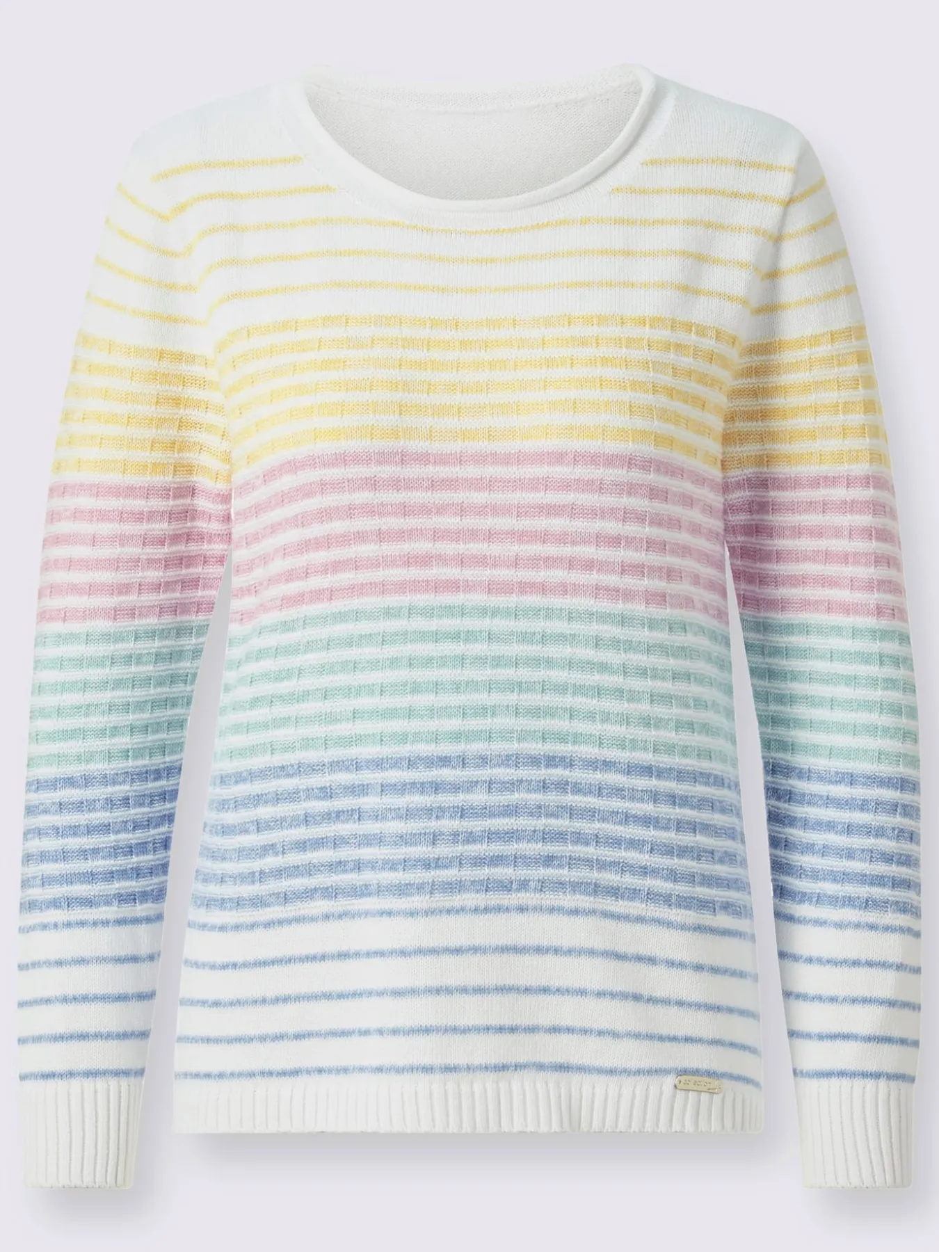 Pull à rayures jolie structure tricot