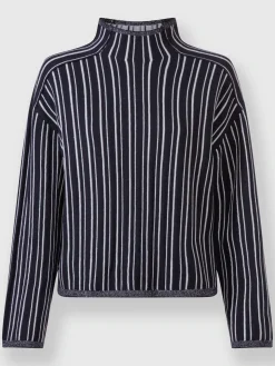 Pull à rayures rayures contrastées affinantes