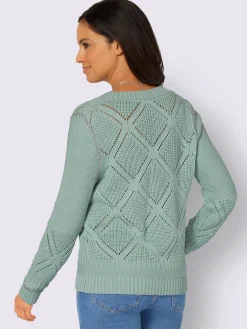 Pull ajouré 49% coton