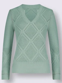 Pull ajouré 49% coton