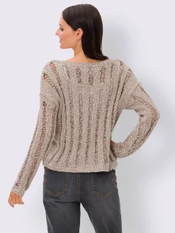 Pull ajouré aspect chiné tendance