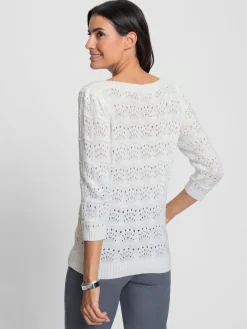 Pull ajouré motif ajouré léger