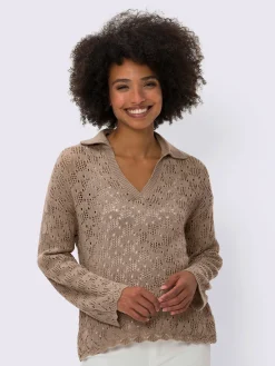 Pull ajouré motif ajouré léger