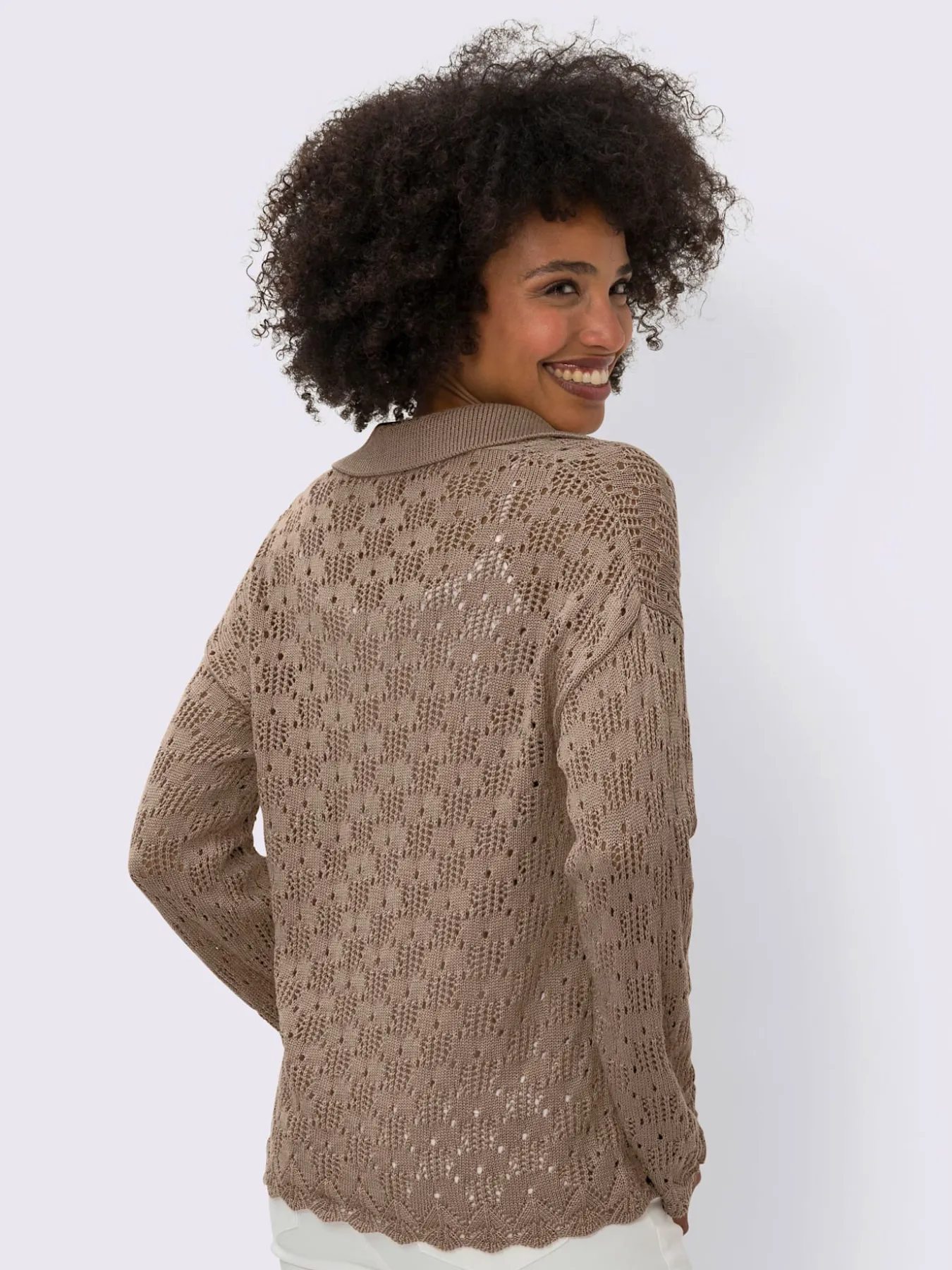 Pull ajouré motif ajouré léger