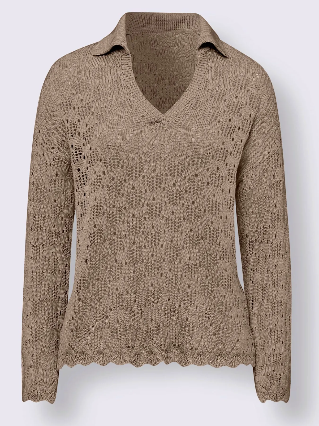 Pull ajouré motif ajouré léger