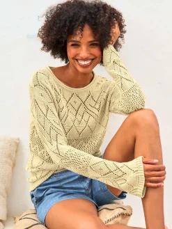 Pull ajouré motif ajouré léger
