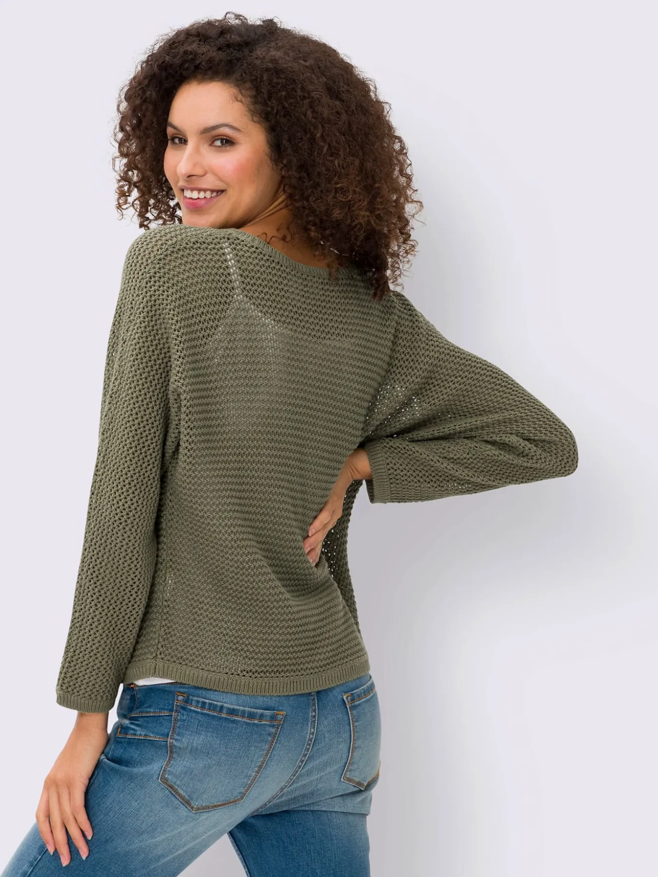 Pull ajouré pur coton