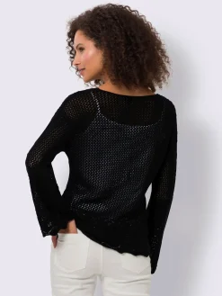 Pull ajouré pur coton