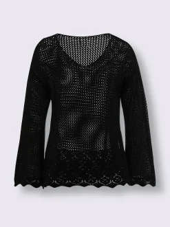 Pull ajouré pur coton