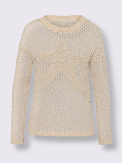 Pull ajouré pur coton