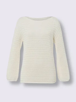 Pull ajouré pur coton