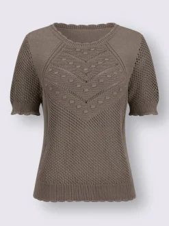 Pull ajouré pur coton