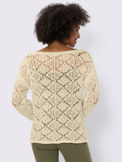 Pull ajouré pur coton