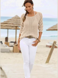 Pull ajouré superbe motif ajouré