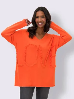 Pull ample inscription tendance