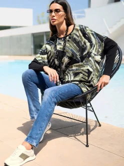 Pull ample motif imprimé exclusif