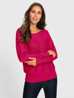 Pull chauve-souris tricoté en parallèle