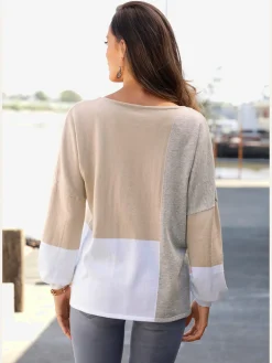 Pull col rond pull ample avec motif graphique
