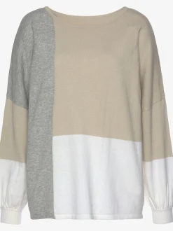 Pull col rond pull ample avec motif graphique