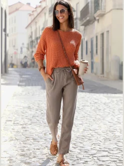 Pull col rond pull large avec encolure en u