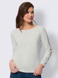 Pull en coton bords roulés aux finitions