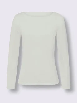 Pull en coton bords roulés aux finitions