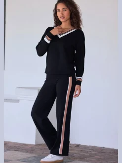 Pull en tricot à encolure en v