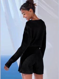 Pull en tricot ample avec encolure en v