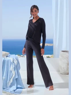 Pull en tricot ample avec encolure en v