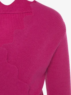 Pull en tricot bord ondulé tendance