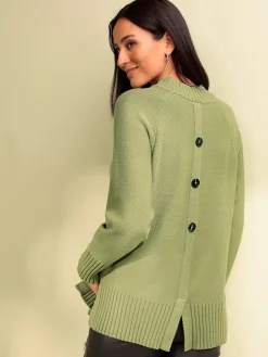 Pull en tricot col corolle