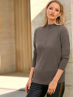 Pull en tricot col montant tendance