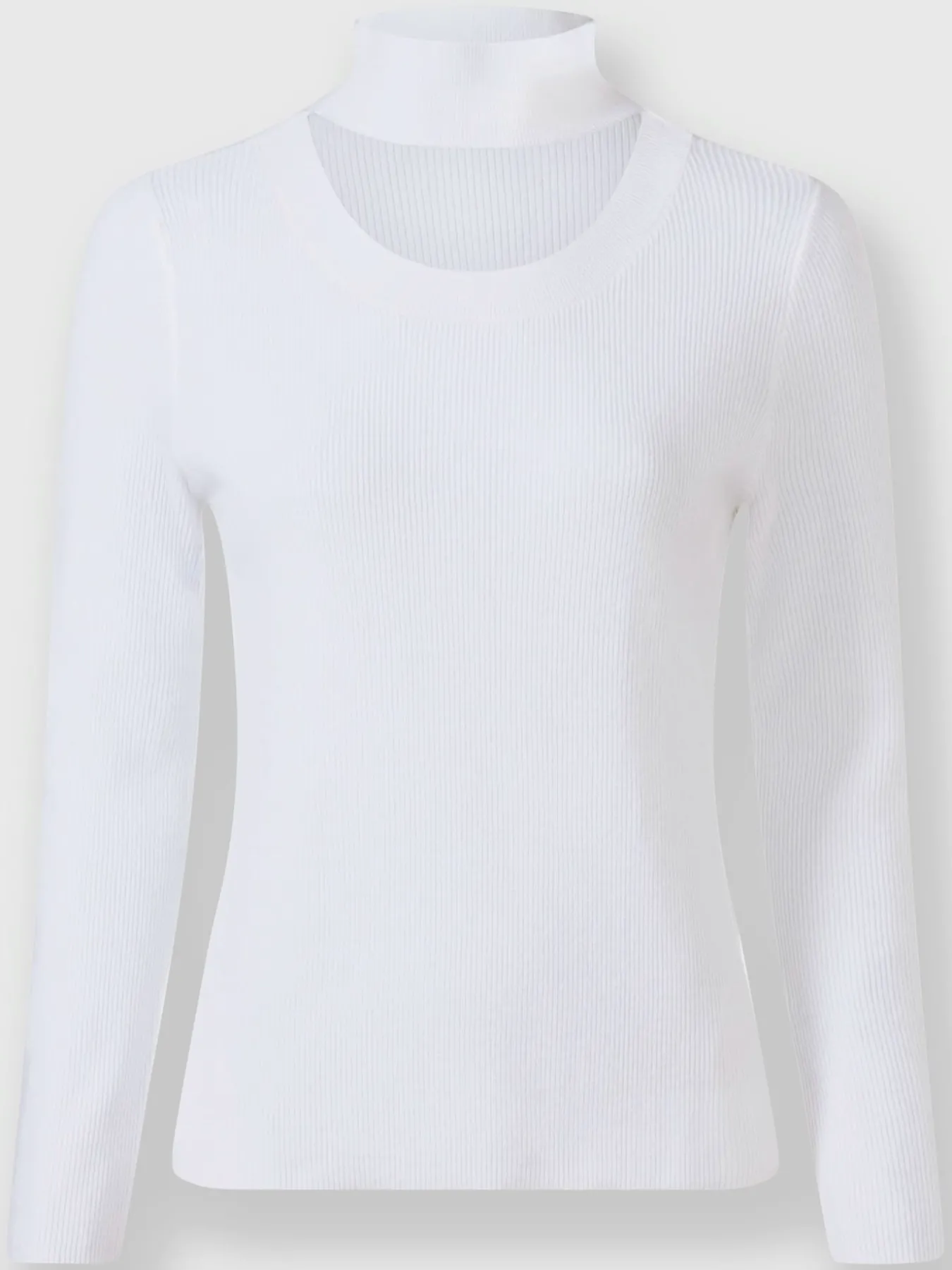 Pull en tricot découpe raffinée à l'encolure
