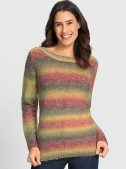 Pull en tricot dégradé de couleur