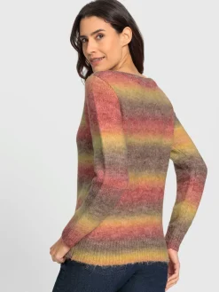 Pull en tricot dégradé de couleur