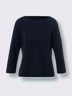 Pull en tricot encolure en u discrète