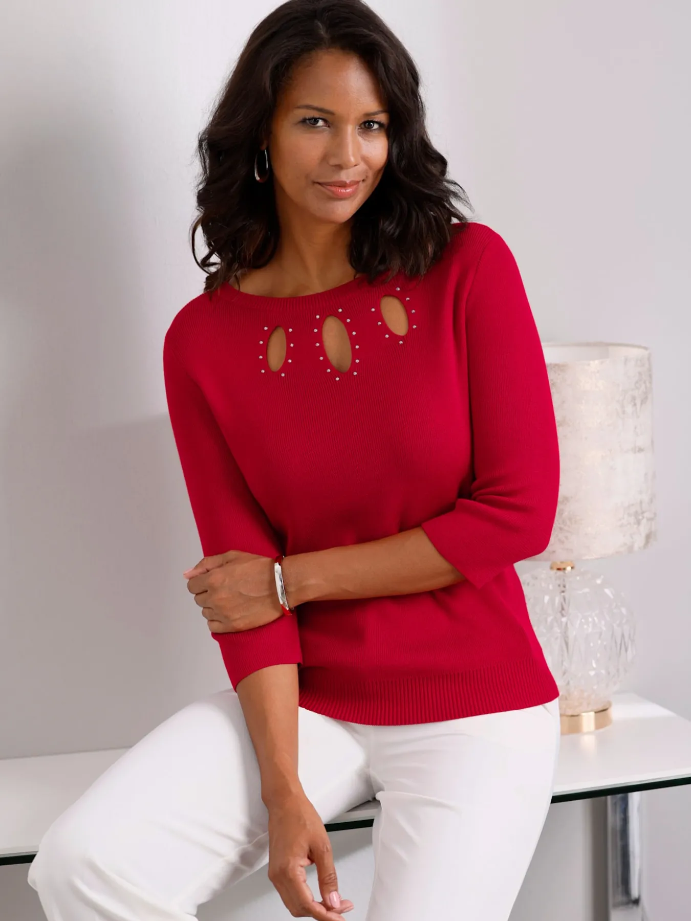 Pull en tricot fin 55% coton