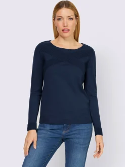 Pull en tricot fin à encolure ronde