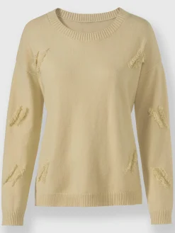 Pull en tricot fin franges tendance