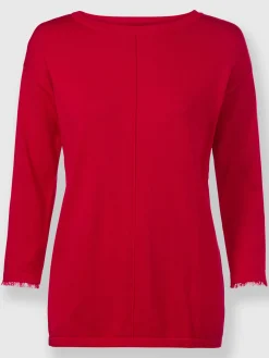Pull en tricot fin franges tendance au bas des manches
